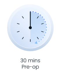 Clock: 30 minutes pre-op